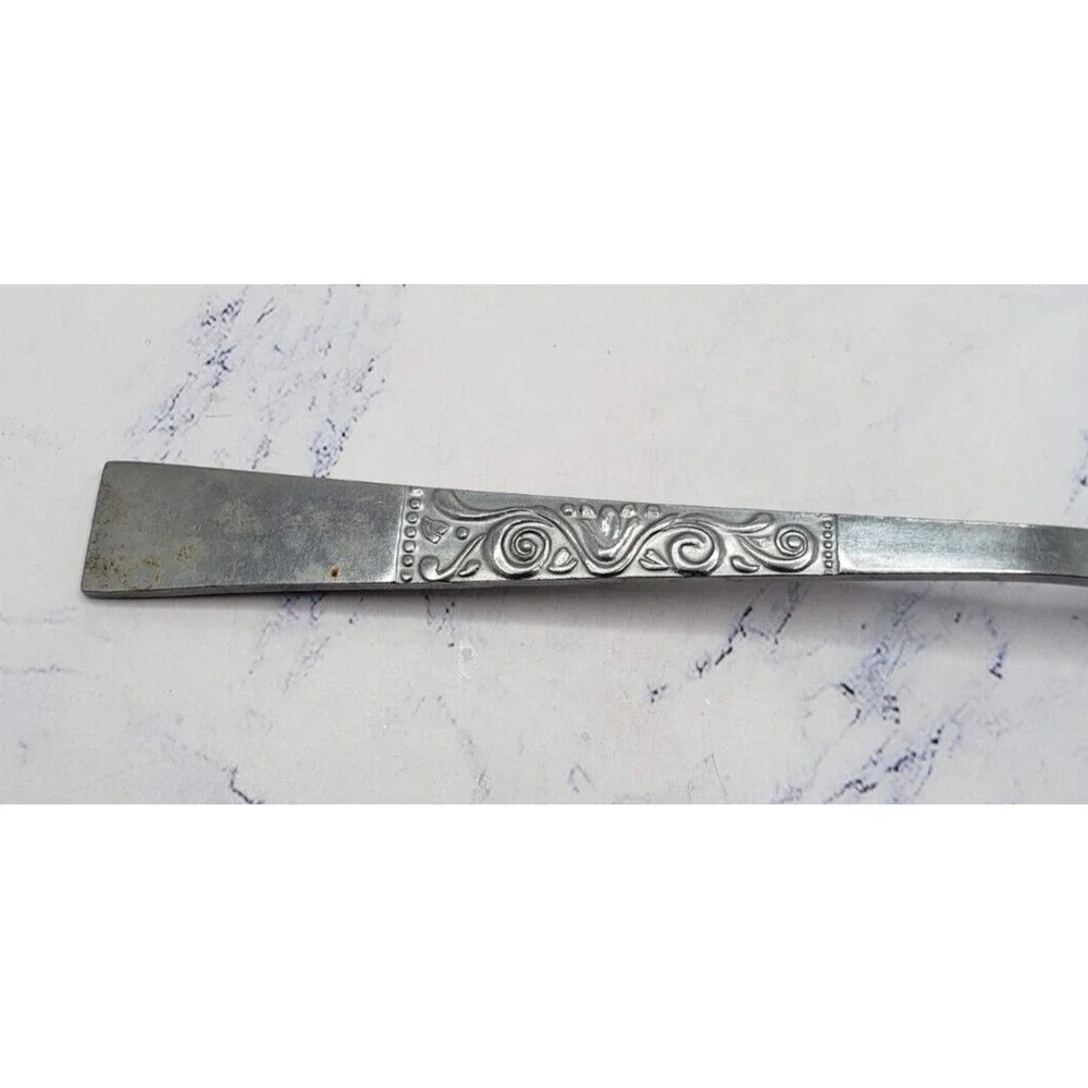 Rosko Lady Helen Stainless Flatware Floral Handle Set of 2 Soup Spoons